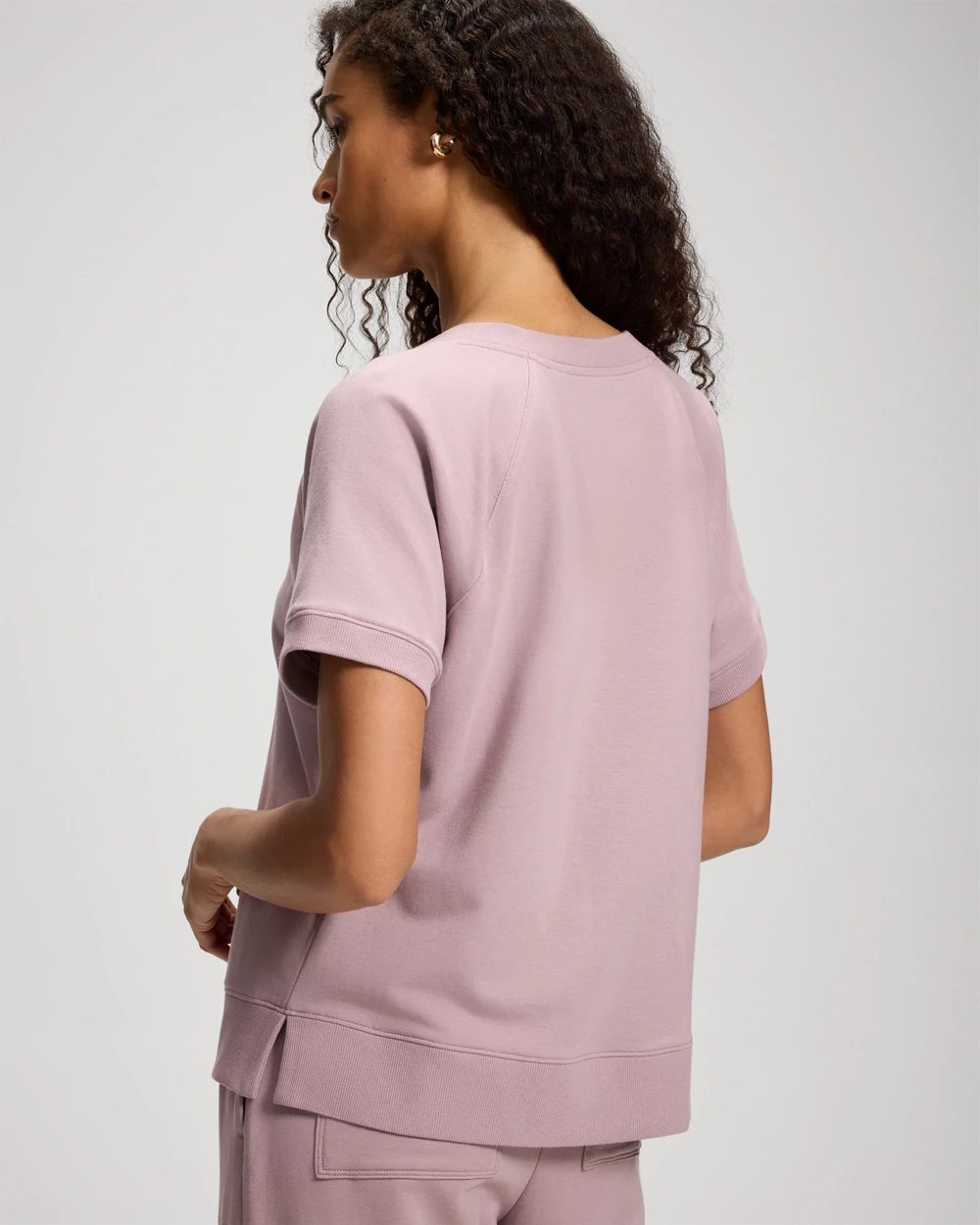 Essential Terry Short Sleeve Raglan Top click to view larger image.