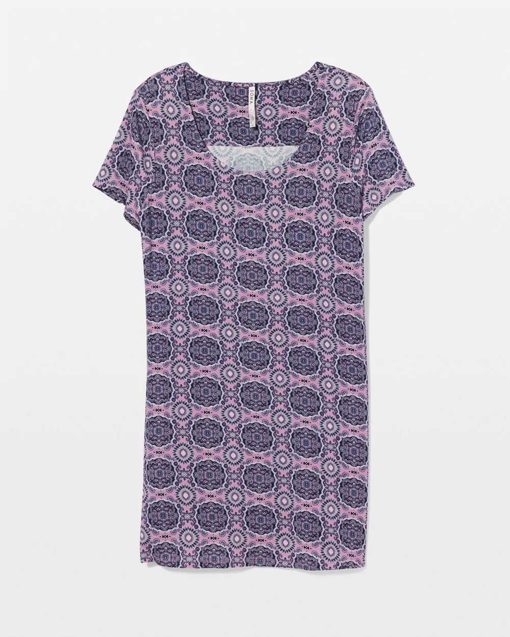 Short Sleeve Scoop Neck Sleepshirt click to view larger image.