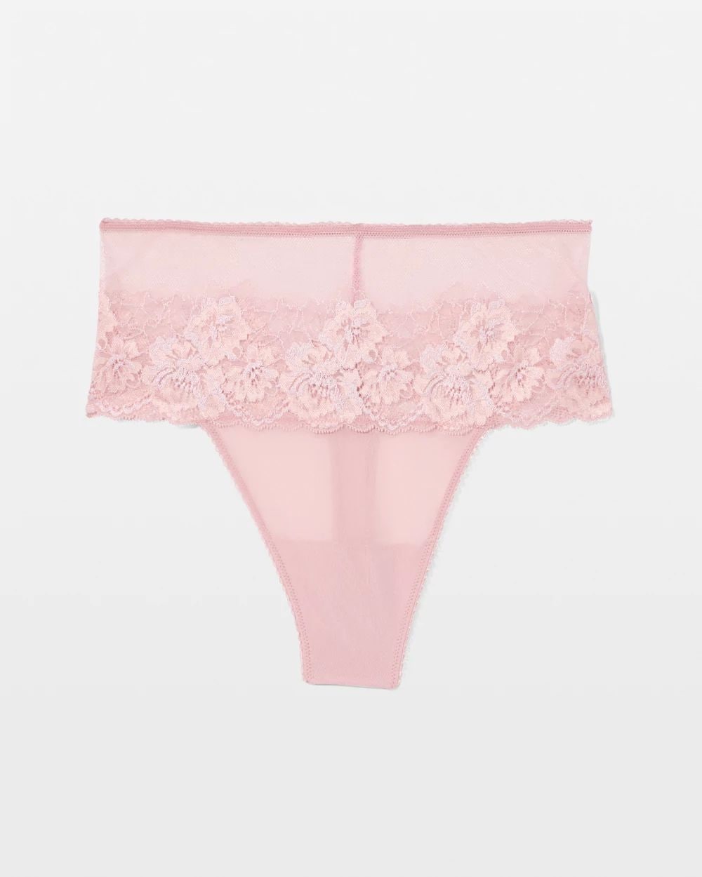 Romantic Lace High-Waist Thong Panty