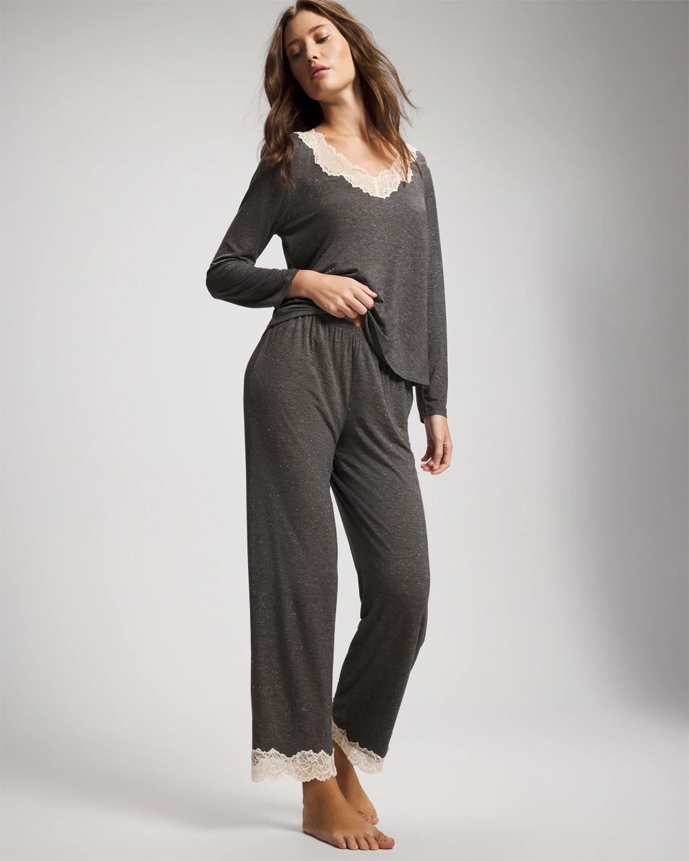 Cool Nights Lace Trim Pajama Pant