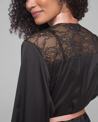 and Lace Short Robe