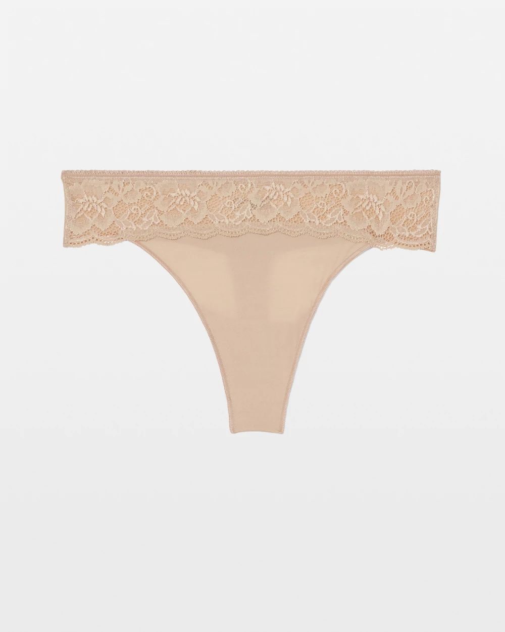 Thong Panty with Lace Trim click to view larger image.