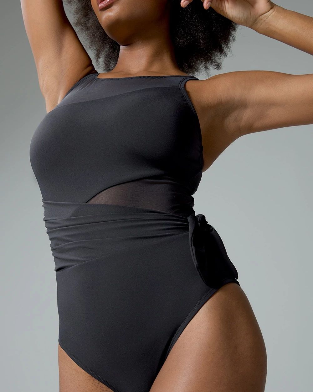Don't Mesh With Me High Neck One Piece