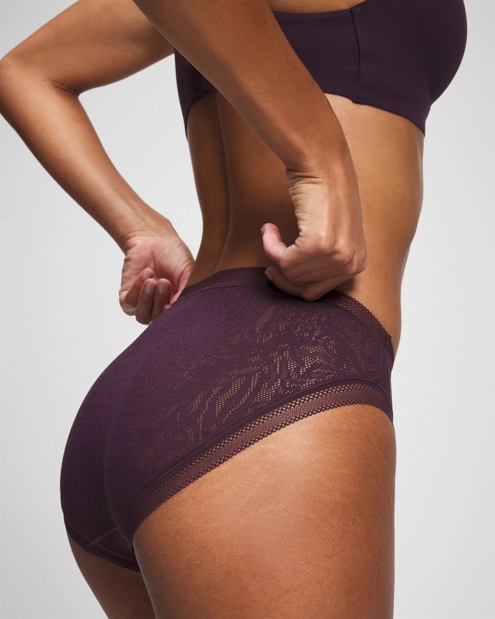 Soma High-Leg Panty with Stretch Lace