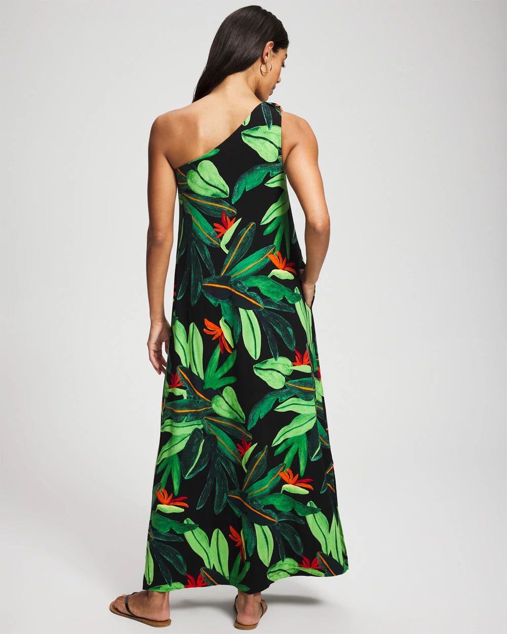 Soft Jersey One-Shoulder Maxi Bra Dress