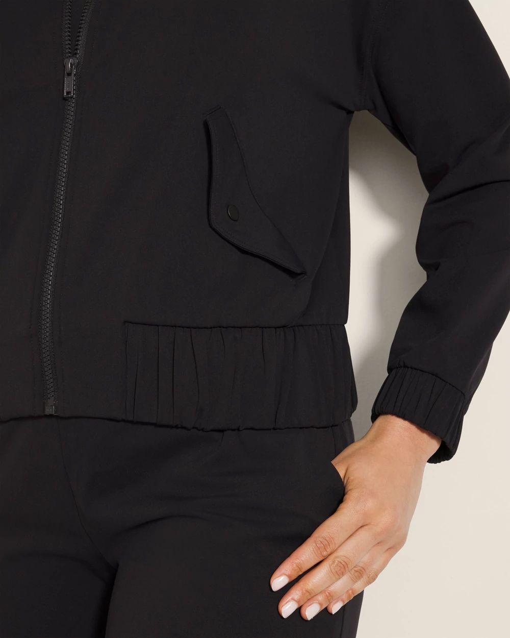 Cropped Bomber Jacket click to view larger image.