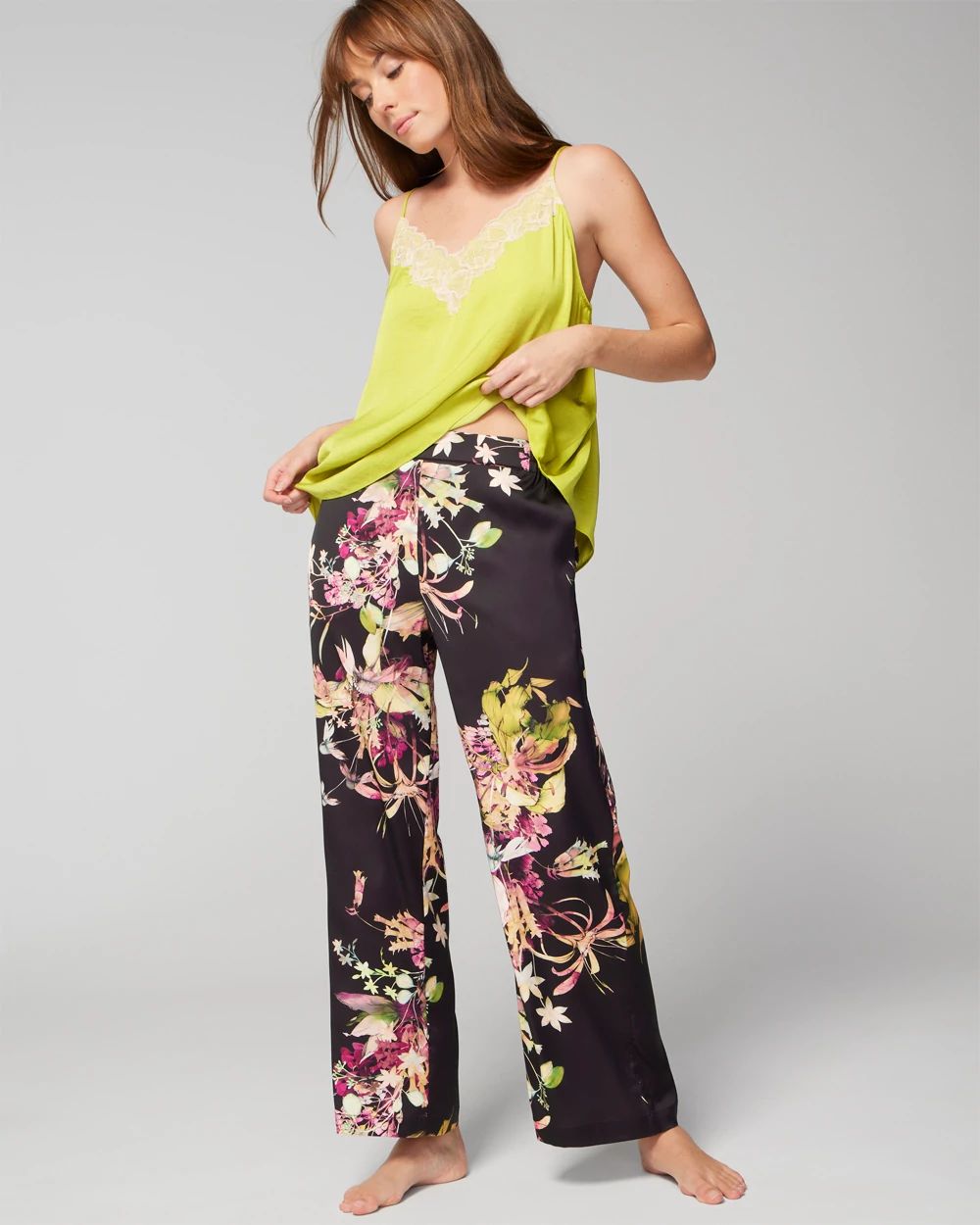 Satin Ankle Pajama Pants