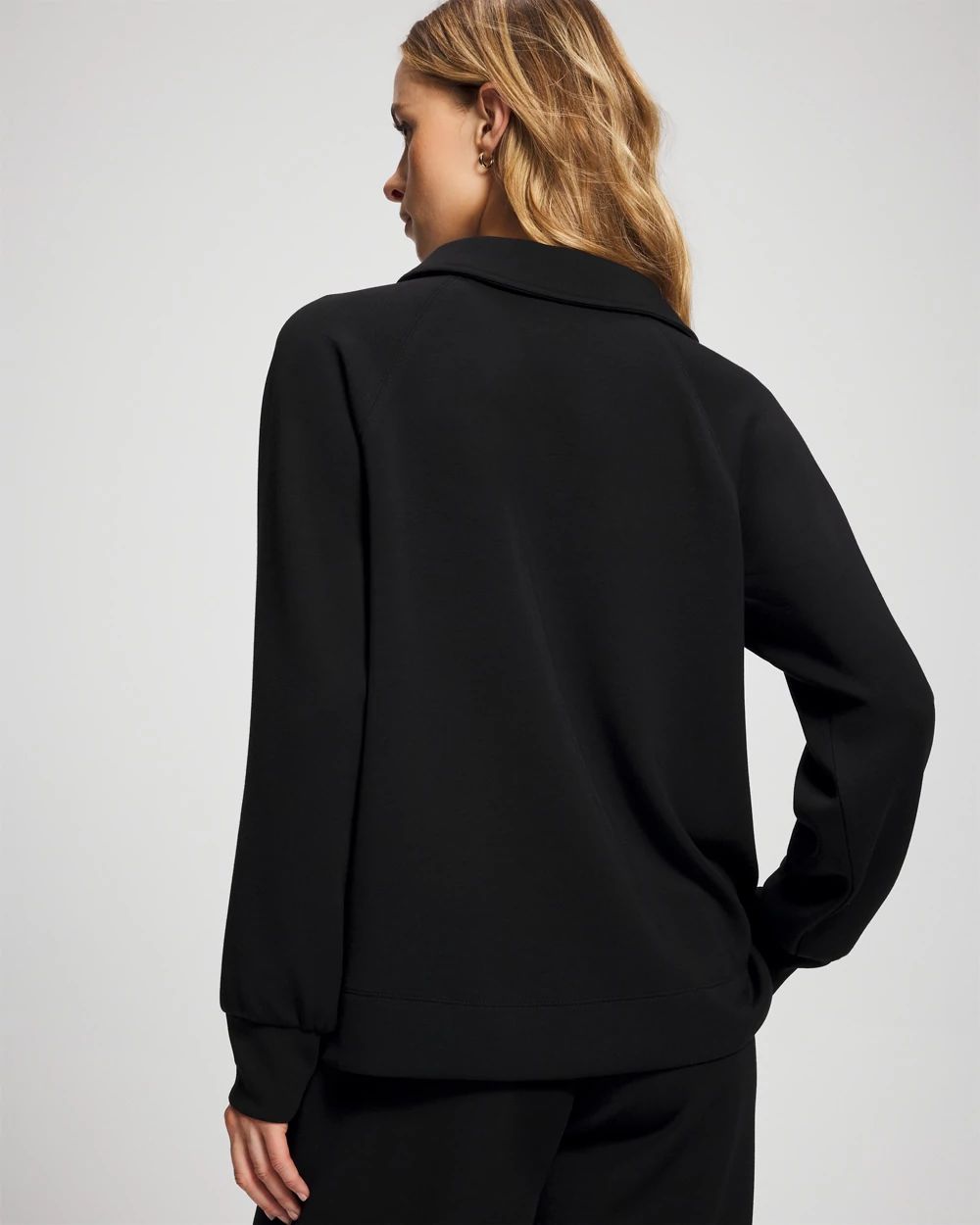 Modern Modal Collared Long Sleeve Top click to view larger image.