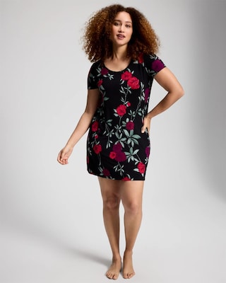 Short Sleeve Scoop Neck Sleepshirt click to view larger image.