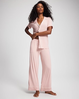 Solid Piped Pajama Pant