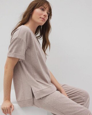 Essential Terry Relaxed Short Sleeve Top click to view larger image.