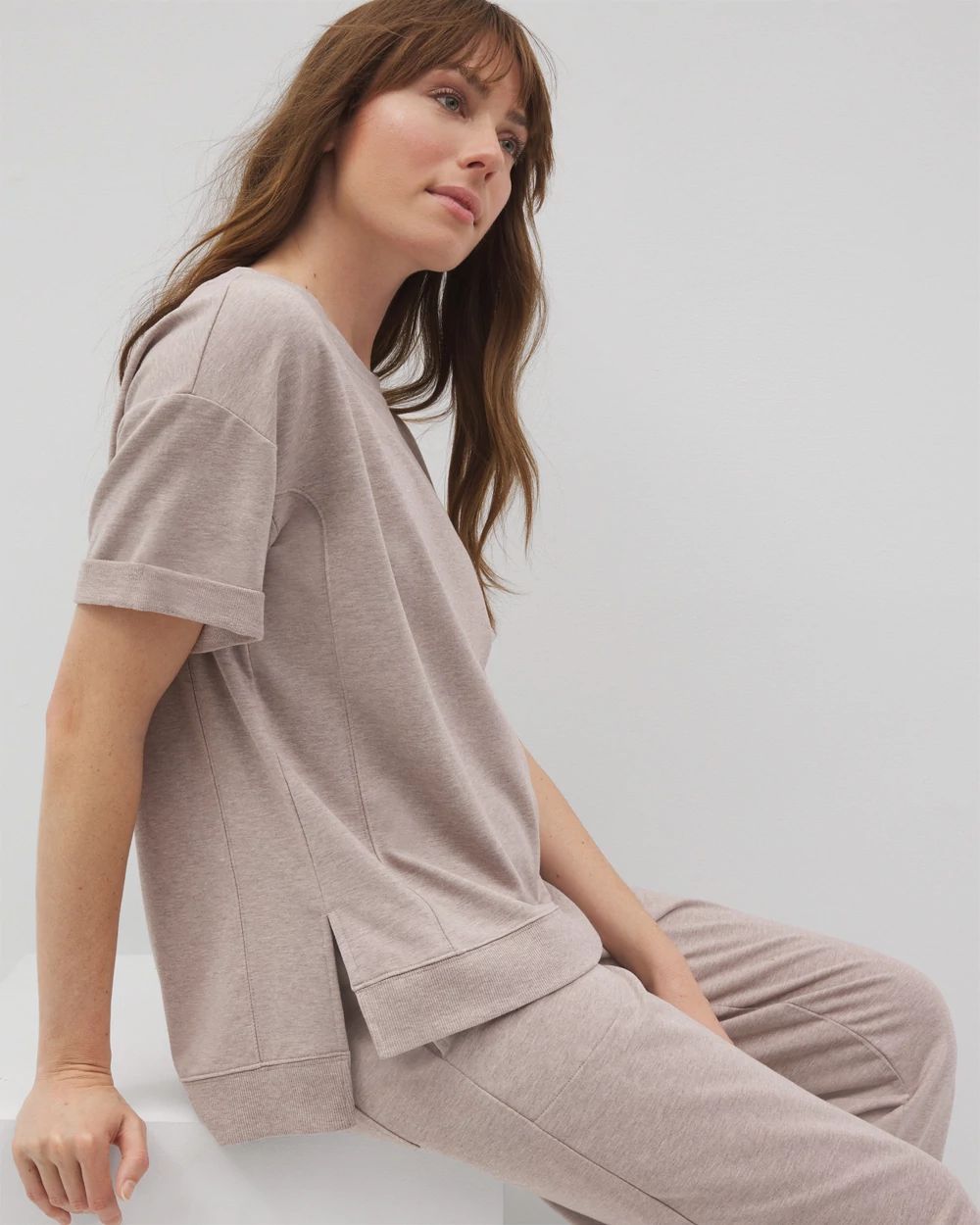 Essential Terry Relaxed Short Sleeve Top