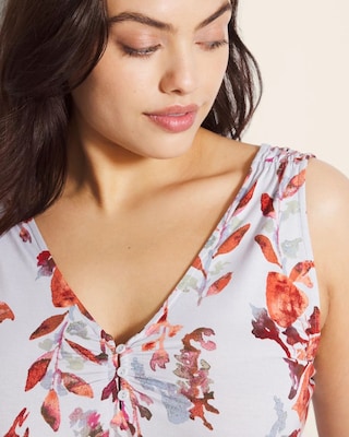 Button-Front Pajama Tank