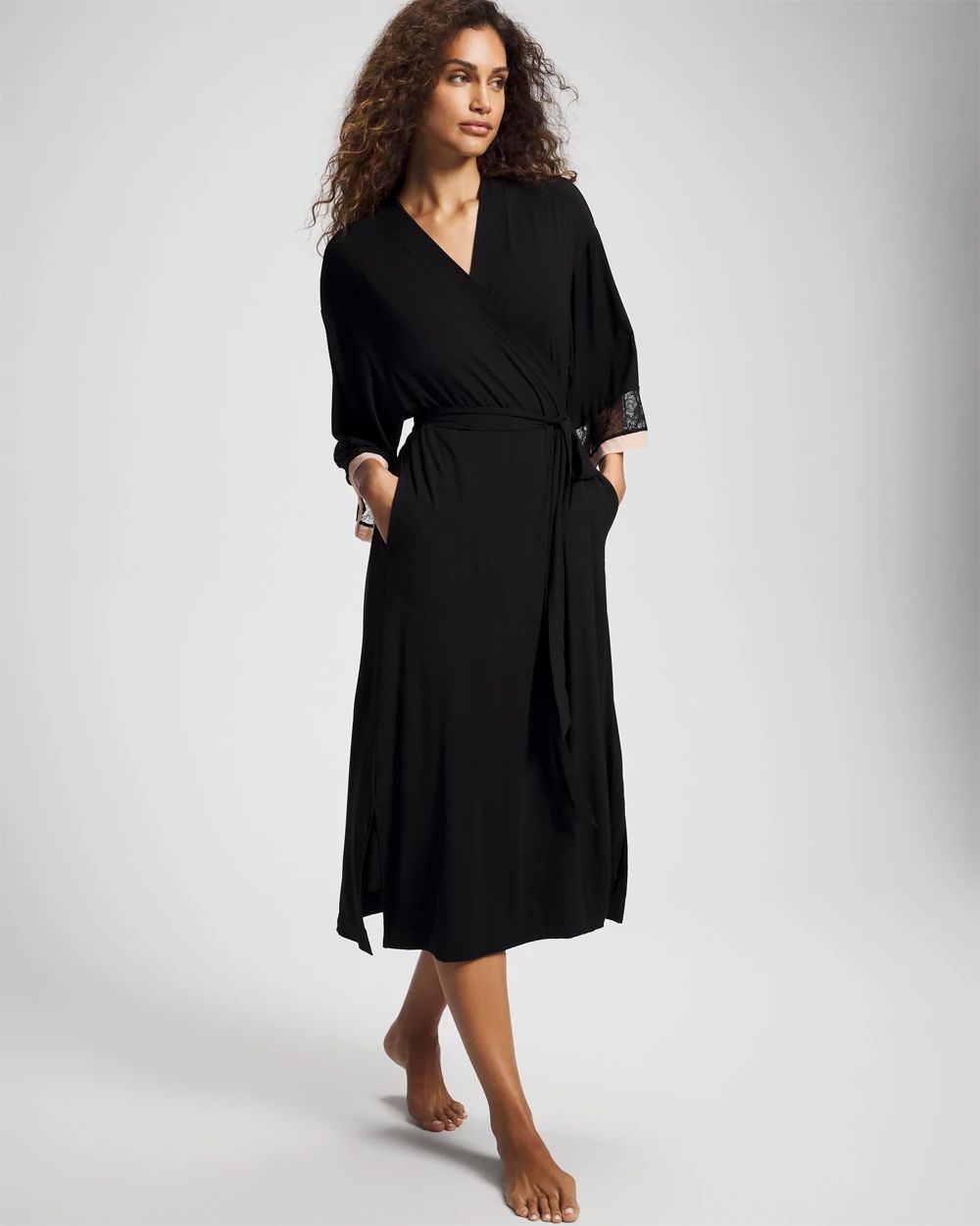 Cool Nights Lace Midi Robe