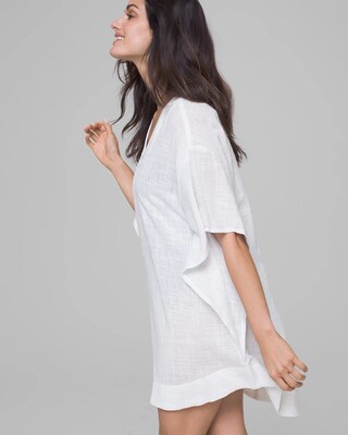Paxi Isle Cotton Gauze Tunic Coverup