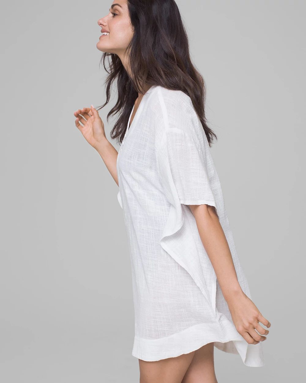 Paxi Isle Cotton Gauze Tunic Coverup