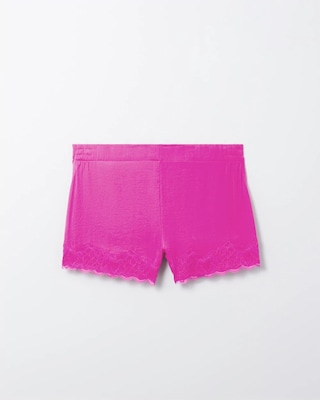 Lace-Trim Pajama Shorts