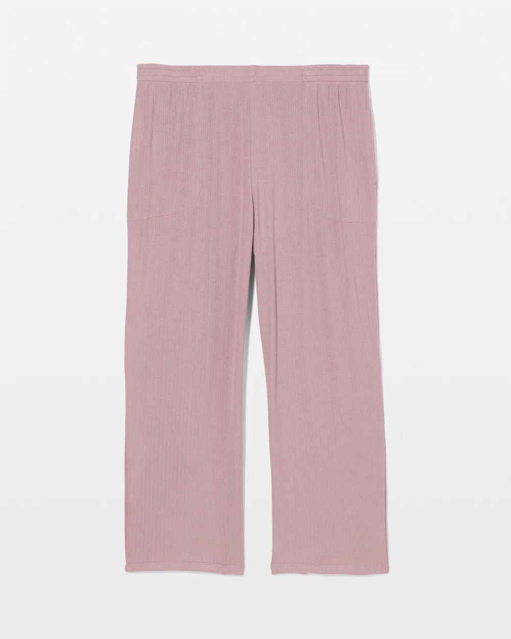 Lightweight Rib Knit Crop Pajama Pants click to view larger image.