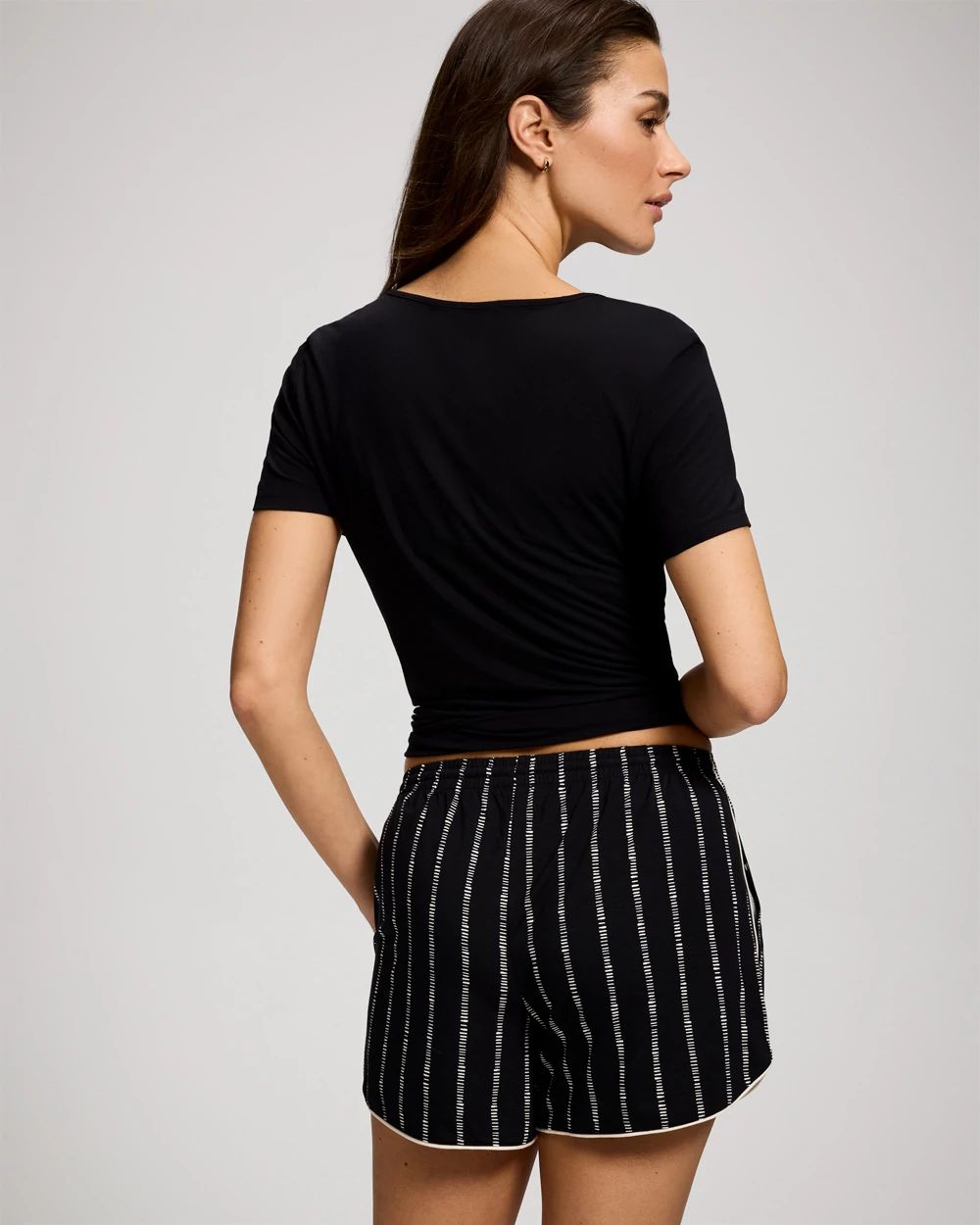 Printed Pajama Shorts click to view larger image.