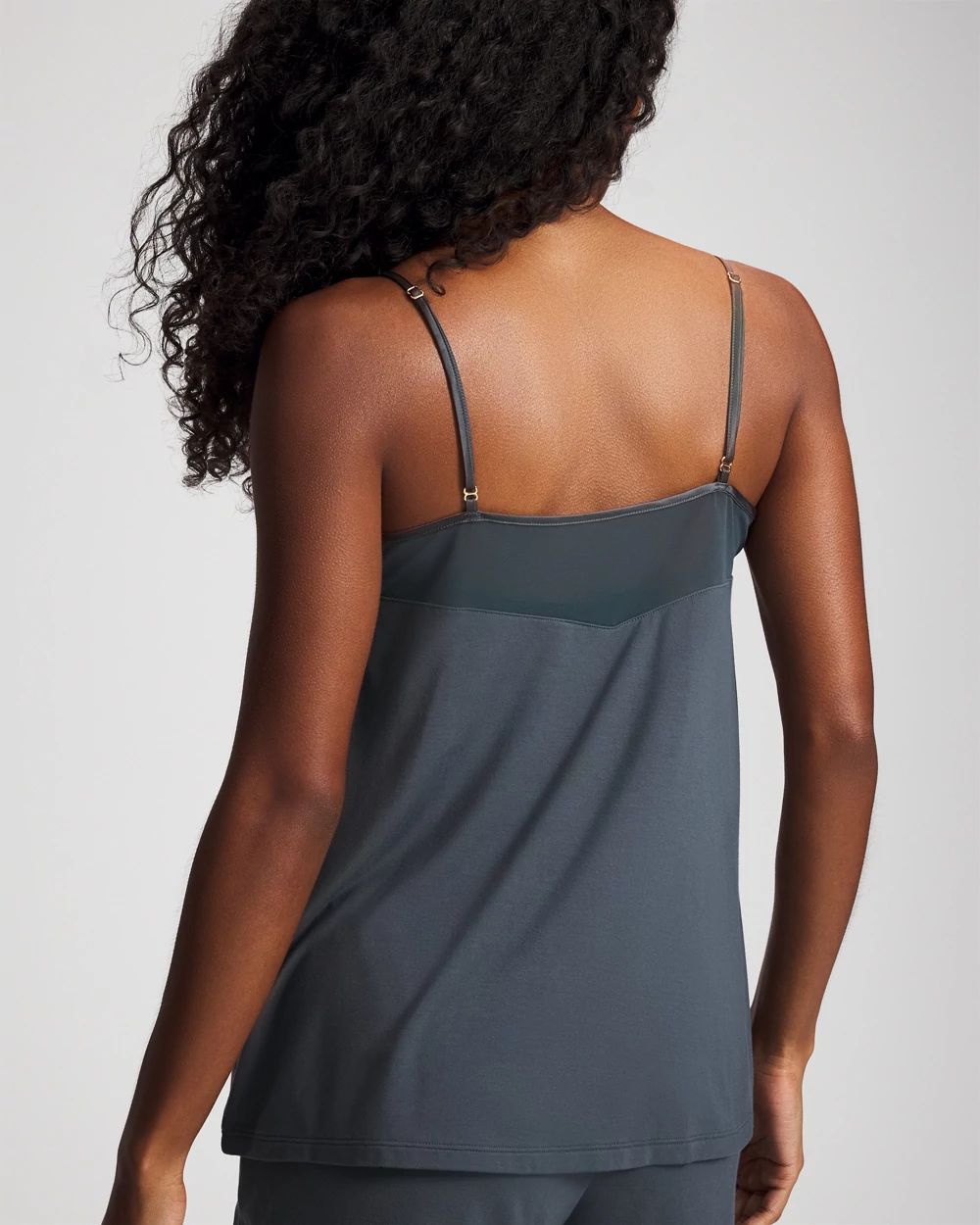 Mesh Trim Pajama Cami click to view larger image.