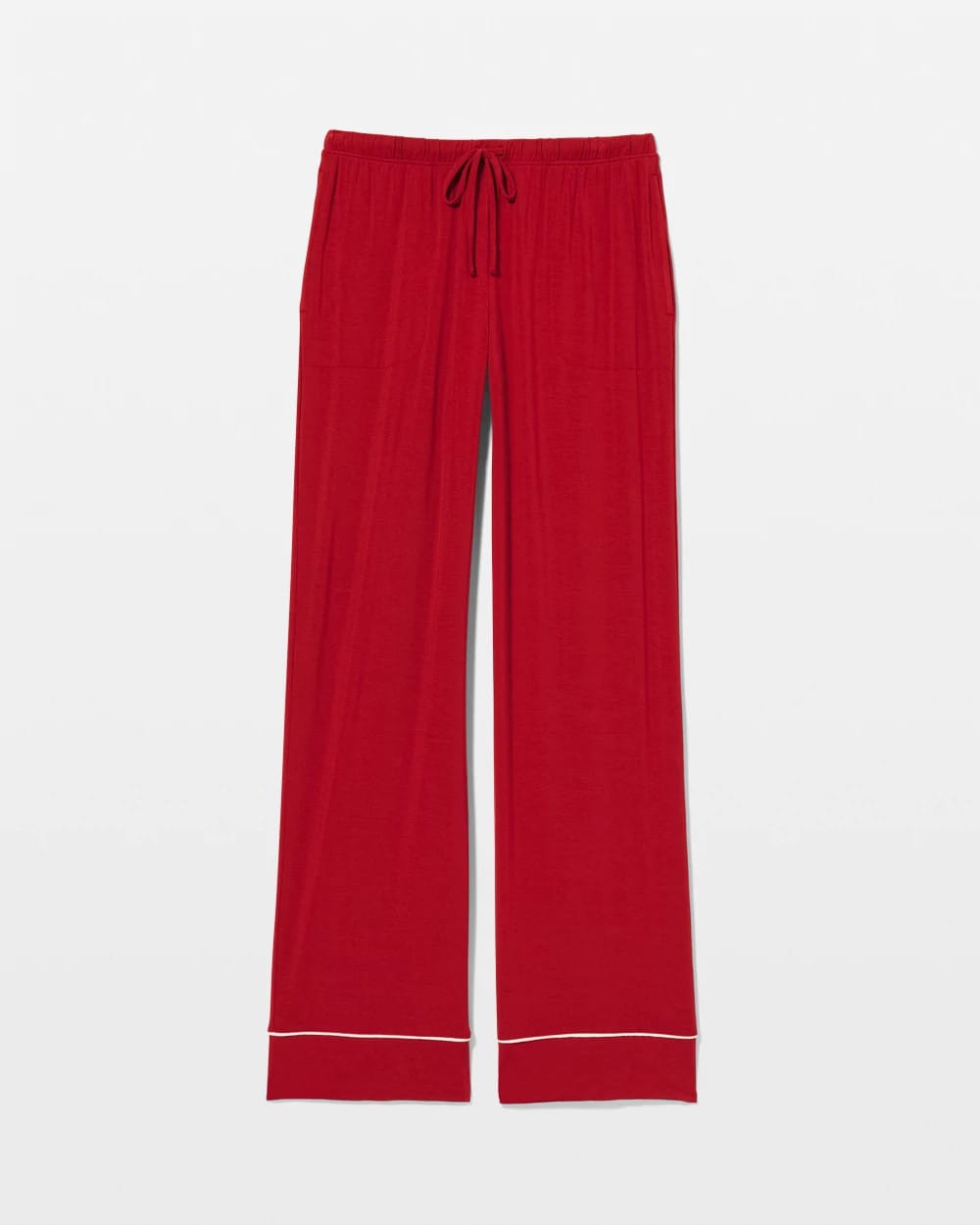 Solid Piped Pajama Pants