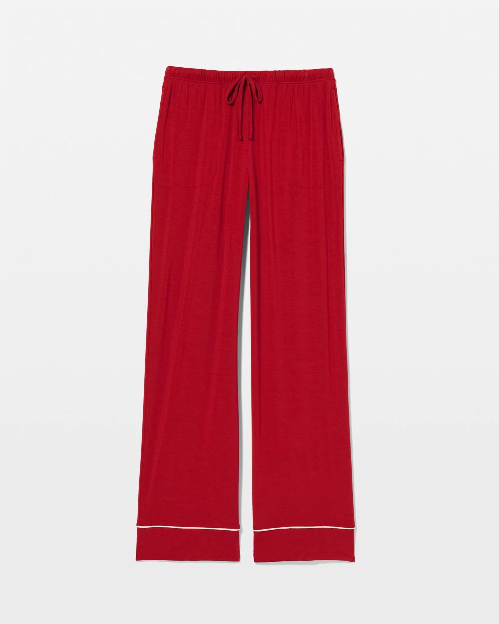 Cool Nights Solid Piped Pajama Pants