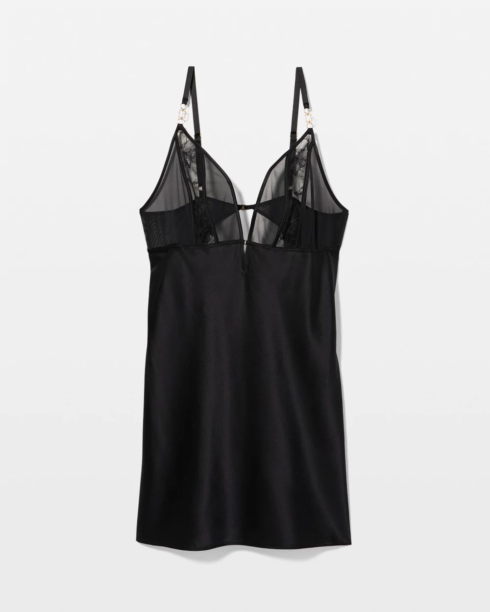 Silk Chemise With Lace click to view larger image.