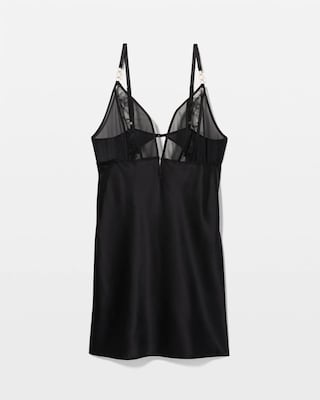 Silk Chemise With Lace click to view larger image.