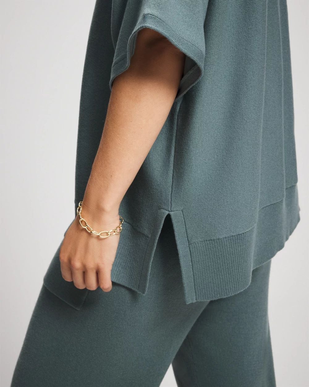 Premier Knit Sweater Collared Top click to view larger image.