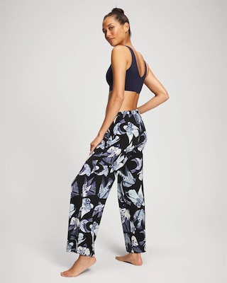 Satin Trim Pajama Pant click to view larger image.
