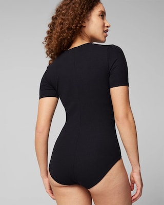 Body Short-Sleeve V-Neck Bodysuit click to view larger image.