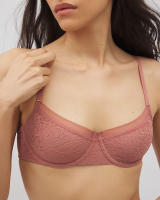 Soma Unlined Balconette Bra with Stretch Lace click to view larger image.