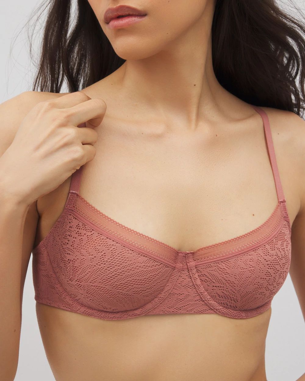 Soma Unlined Balconette Bra with Stretch Lace