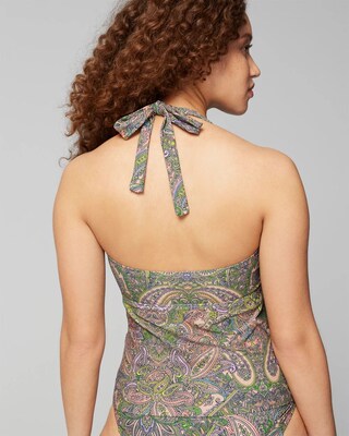 V-Wire Halter Tankini click to view larger image.