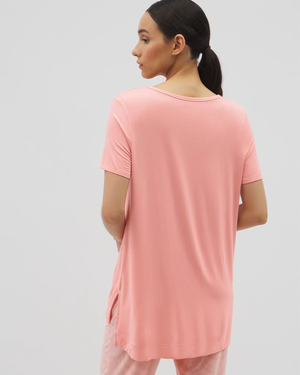 Short Sleeve Pajama Tunic Tee click to view larger image.