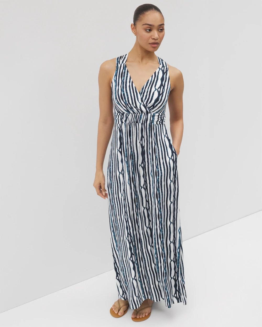 Soft Jersey Isla Cross Back Maxi Bra Dress