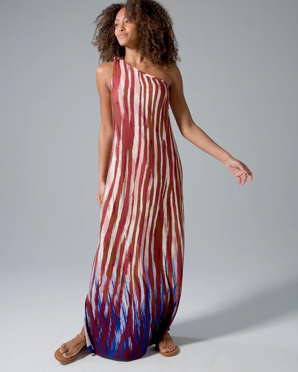 Women's Soft Jersey One-Shoulder Maxi Dress in Black size 2XL | Soma Women's Soft Jersey One-Shoulder Maxi Dress in Black size 2XL | Soma