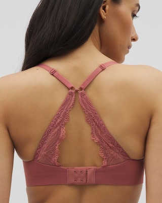 Luxe Wireless Bra with Lace Back click to view larger image.