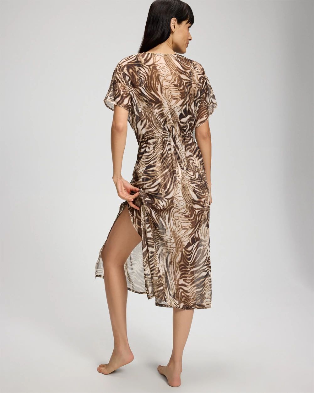 Beyond Control Wild Cat Chiffon Cover Up Dress