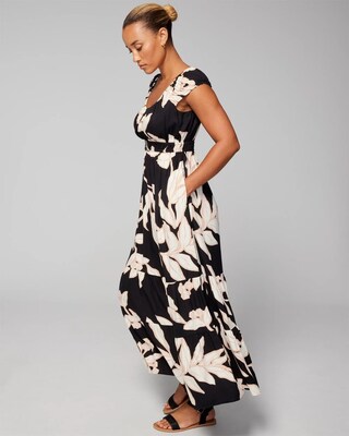 Shirred Maxi Bra Dress