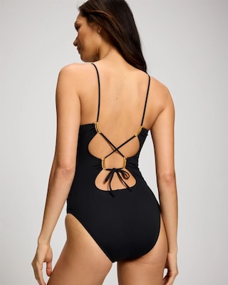 Do It Sexy Lace-Up Back One Piece click to view larger image.