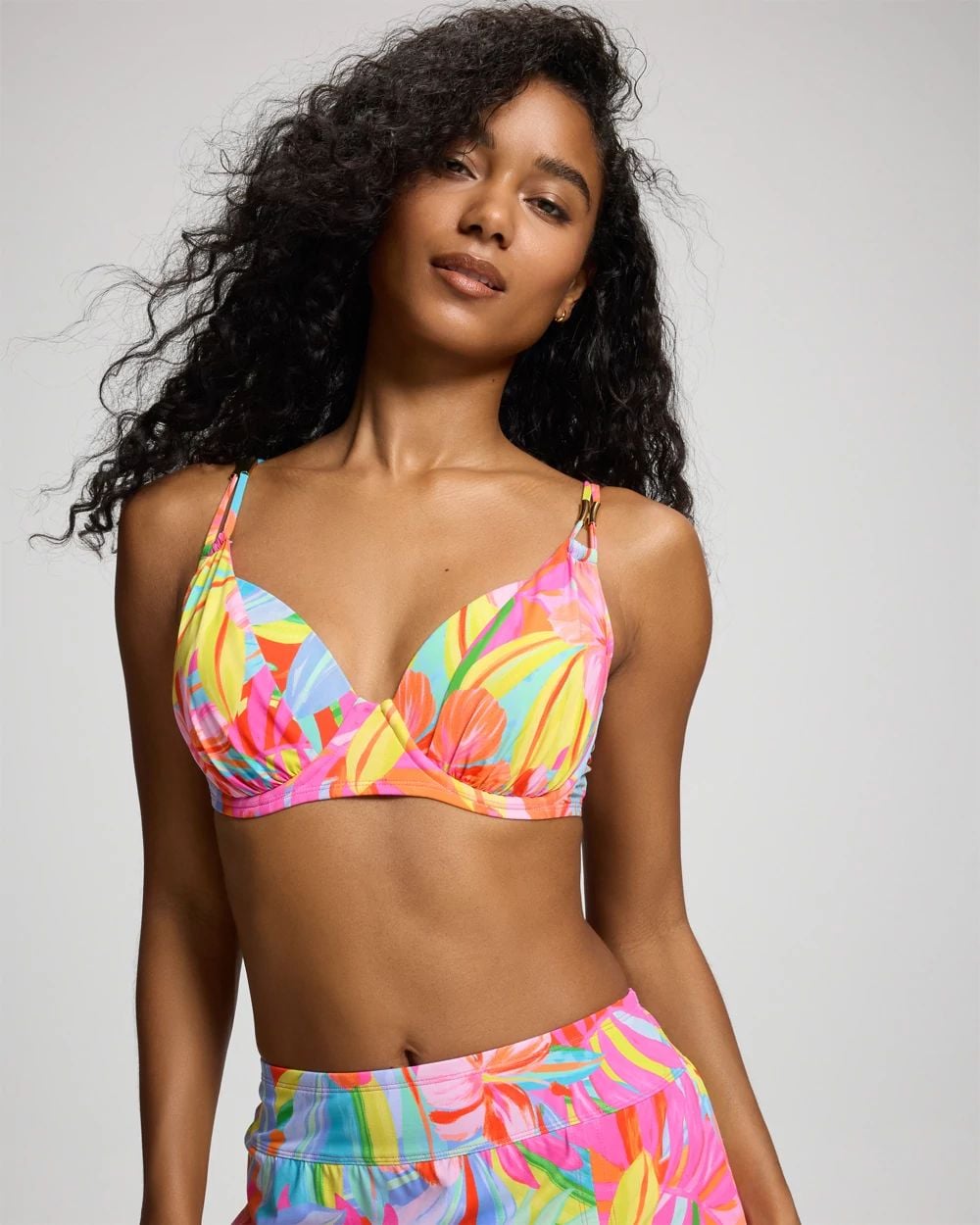 Bellissimo Botanica Draped Underwire Bikini Swim Top