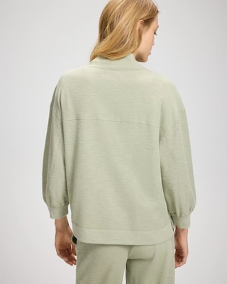 Slub French Terry Relaxed Open-Front Cardi click to view larger image.