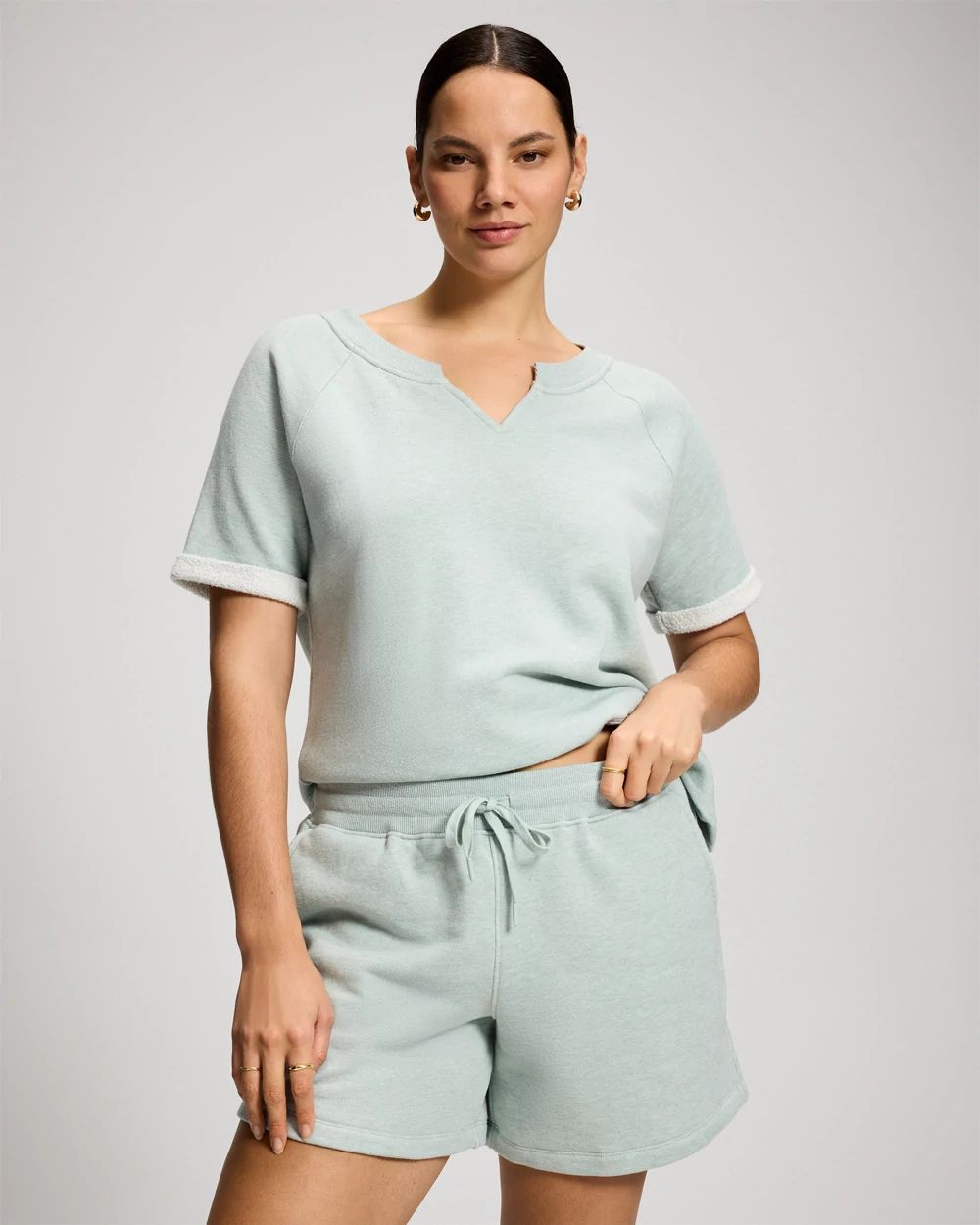 Cotton Terry Relaxed Shorts