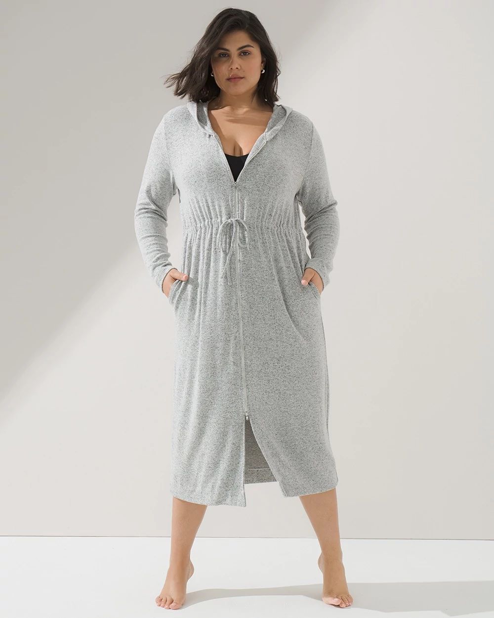 Long Zip-Front Robe