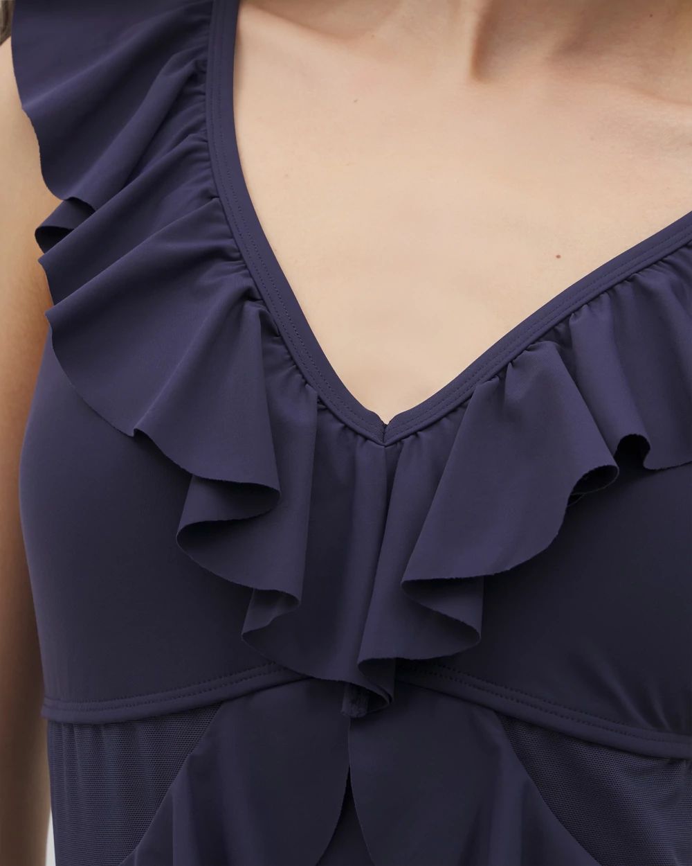 Beyond Control Solid Essentials Ruffle One-Piece