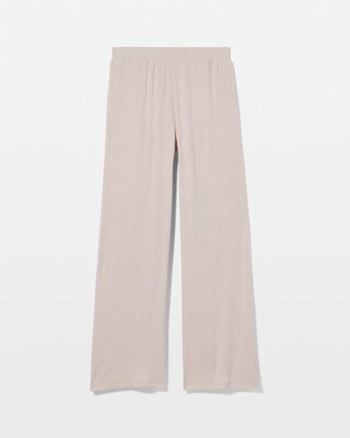 Lightweight Rib Knit Wide Leg Pajama Pants click to view larger image.
