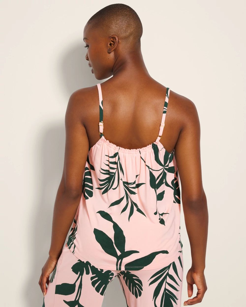 Shirred Neck Pajama Cami click to view larger image.