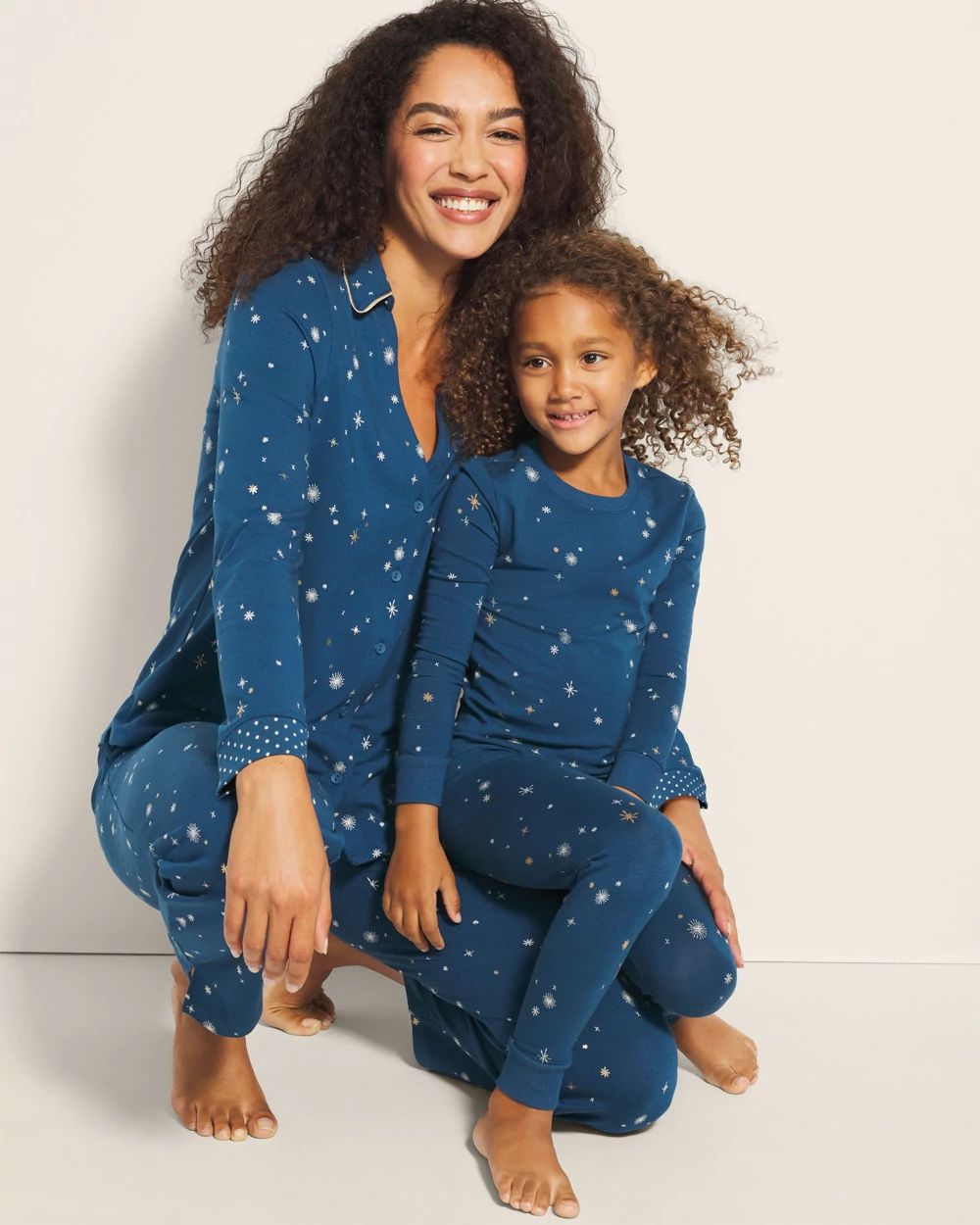 Embraceable Long-Sleeve Notch Collar Pajama Top