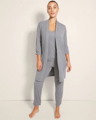 Rib Long-Sleeve Pajama Cardigan